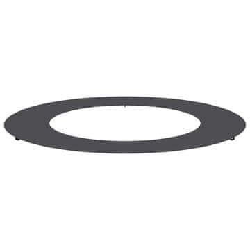 Vidaxl pogodno za ravni drveni prsten Crna Ø50 / 80 cm Čelik