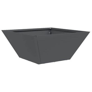 Vidaxl Vrtna saksija Antracit 35 x 35 x 15 cm Čelična vrata