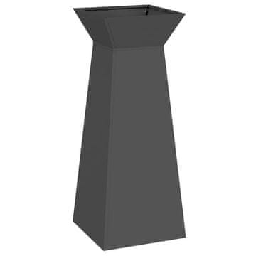 Vidaxl Stup saksija Crna 40 x 40 x 100 cm