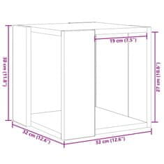 Vidaxl Kava Stol Staro drvo 32 x 32 x 30 cm Konstruirano drvo