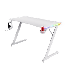 Trust GXT 709W Luminus stol za igranje, RGB, bijela