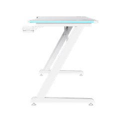 Trust GXT 709W Luminus stol za igranje, RGB, bijela