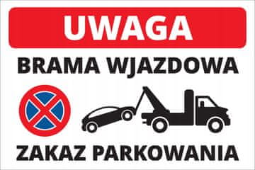 Znak zabrane parkiranja 20x30 cm PVC T039