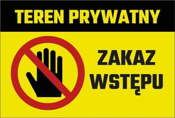 Znak Zabranjen ulaz 20x30 cm PVC T028