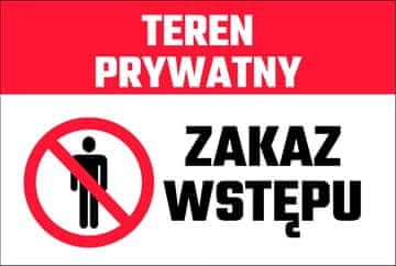 Znak Zabranjen ulaz 20x30 cm PVC T026