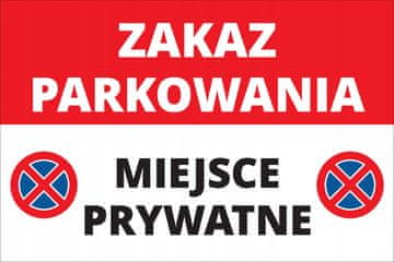 Znak zabrane parkiranja 20x30 cm PVC T001