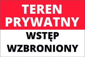 Znak Zabranjen pristup 20x30 cm PVC T030