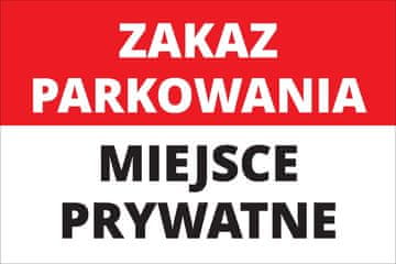 Znak zabrane parkiranja 20x30 cm PVC T040