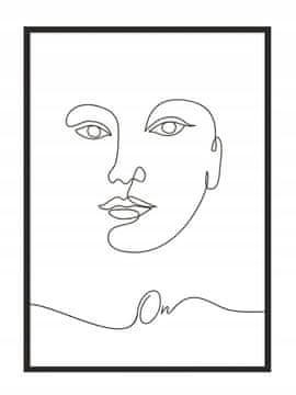 POSTER ZA SLIKE U OKVIRU 53x73 cm Line art Na P741