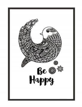 POSTER ZA SLIKE U OKVIRU A4 cm Happy PD242