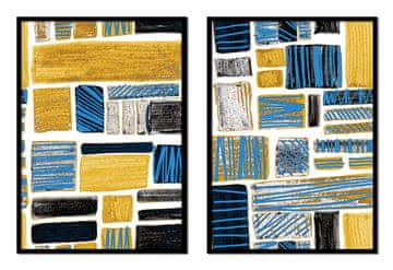 POSTERI U OKVIRU 53x73cm Diptih Set od 2 slike Apstrakcija P2071