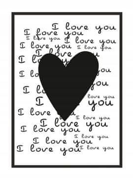 POSTER ZA SLIKE U OKVIRU A4 cm Srce Valentinovo PD003