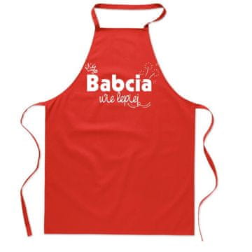 KUHINJSKA PREGAČA crvena BAKINA ZNA NAJBOLJE poklon za Majčin dan FA_431_cw