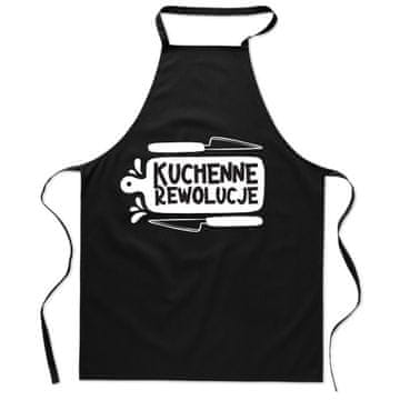 Pamučna kuhinjska PREGAČA S PRINTOM KITCHEN REVOLUTIONS muški i ženski nož