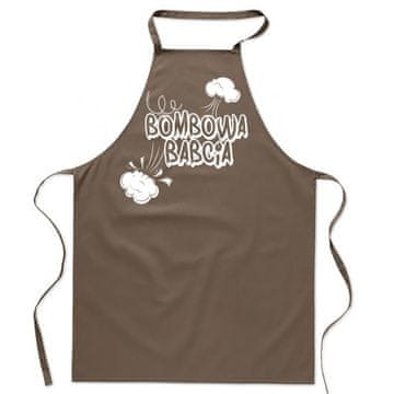 KUHINJSKA PREGAČA bež BOMOWA GRANDMOTHER poklon za Dan smijeha FA_432_b