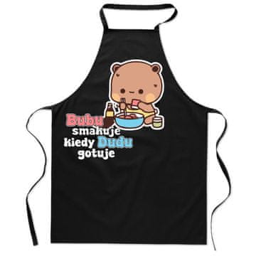 PREGAČA S PRINTOM za dječju kuhinju BUBU DUDU MEDVJEDIĆ kawaii PAMUK