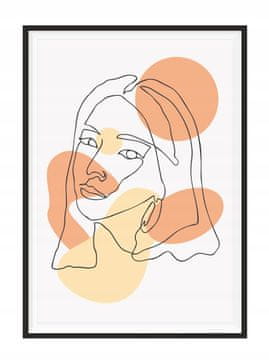 POSTER U OKVIRU 33x43 cm Line art Ona P1862