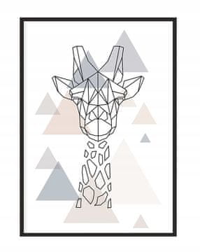 POSTER U OKVIRU 43x33 cm Žirafa P1183