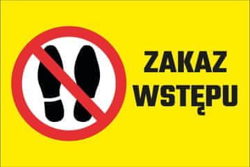 Znak Zabranjen ulaz 20x30 cm PVC T003