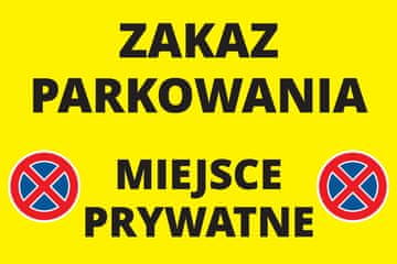 Znak zabrane parkiranja 20x30 cm PVC T044