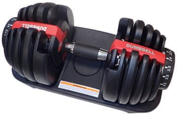 Kubisport Podesiva jednoručna bučica 15 u 1 težine 24 kg