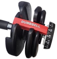 Kubisport Podesiva jednoručna bučica 15 u 1 težine 24 kg