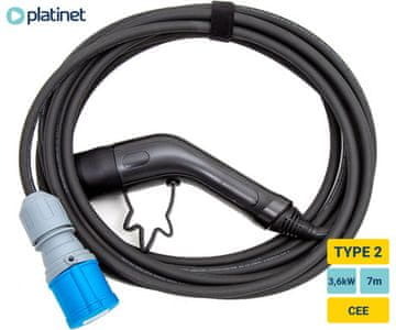 Platinet Prijenosni adapter za električna vozila PPC7M11, za kamper/kombi, 3,6 kW, 16 A, 7 m