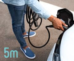 Platinet PEVC7KW5B prijenosni kabel za punjenje električnih vozila, 7,4 kW, 32 A, 5 m, crno-bijeli