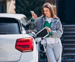 Platinet PEVC7KW5B prijenosni kabel za punjenje električnih vozila, 7,4 kW, 32 A, 5 m, crno-bijeli