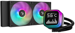 DEEPCOOL AIO Liquid Cooler LP240 komplet za tekuće hlađenje, 240 mm, Matrix, ARGB, crni (R-LP240-BKMSNC-G-1)