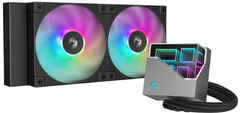 DEEPCOOL AIO Liquid Cooler LT240 komplet za tekuće hlađenje, ARGB, 240 mm, RGB, crna (R-LT240-BKAMNC-G-1)