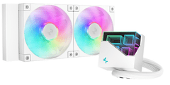 DEEPCOOL AIO Liquid Cooler LT240 komplet za tekuće hlađenje, ARGB, 240 mm, RGB, bijela (R-LT240-WHAMNC-G-1)