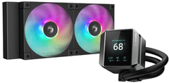 DEEPCOOL Mystike komplet za tekuće hlađenje, 240 mm, RGB, LCD, crna (R-LX550-BKADSNC-G-1)