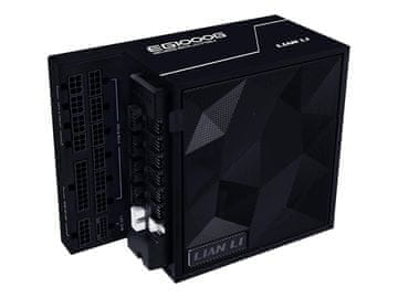 DEEPCOOL Lian Li Edge 12VHPWR napajanje, ATX, 80 PLUS Gold, modularno, crno (EG1000G)