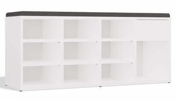 Topeshop Otvoreni ormarić za cipele TALLIN WHITE