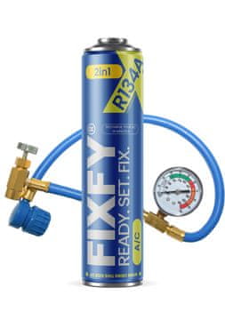 Komplet za punjenje klima uređaja fixfy 2w1 500 ml - velika limenka + crijevo r134a