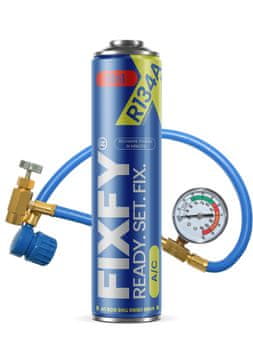 Komplet za punjenje klima uređaja FIXFY 5w1 velika konzerva + crijevo s manometrom R134a