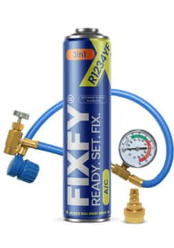 Komplet za punjenje klima uređaja fixfy 3w1 500ml - velika limenka + crijevo + adapter r1234yf