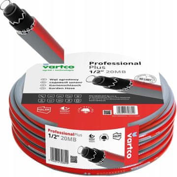 Vrtno crijevo 6 slojeva 1/2" 20 m profesionalno plus VARTCO