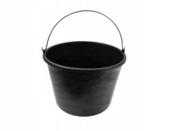 Građevinska kanta, crna, plastična, vrtna, 20L, geko