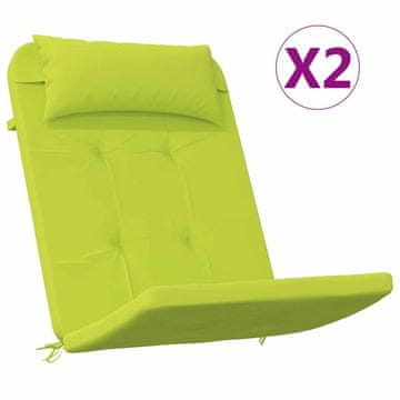 Vidaxl Jastučići za stolice 2 pcs Svijetlo zelena. 58 x 77 x 4,5 cm