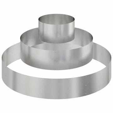 Vidaxl Vrtna saksija Srebrno 120 x 120 x 20 cm Cinkani čelik