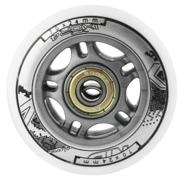 Nils Extreme PU 70x24 82A BIJELA (4 kom) + ABEC-7 (8 kom) SET