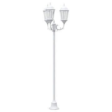 Vidaxl Vrtno svjetlo Bijelo 57 x 49 x 241 cm Aluminij i staklo