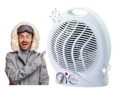Nergis Električni grijač s ventilatorom 2000 W, bijeli