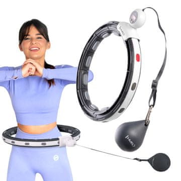 HMS MAGNETSKI HULA HOP SET PLAVI HHM15 S BROJEM + POJAS ZA MRŠAVLJENJE BR163 CRVENI