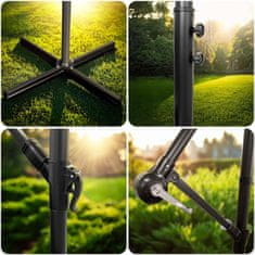 Plonos Sklopivi vrtni suncobran, 8 segmenata, 350 cm, s navlakom, PL-881