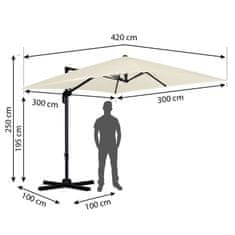 Plonos Sklopivi vrtni suncobran, 8 segmenata, 420 cm, s navlakom, PL-883