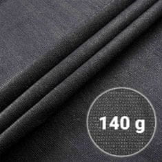 Plonos Mreža za sjenu 1,2 x 50 m 140 g/m2 + 50 stezaljki siva