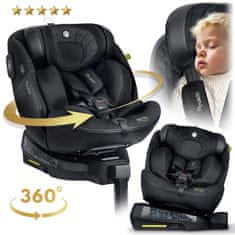 Nukido Aero Line crna autosjedalica 0-36 kg ISOFIX